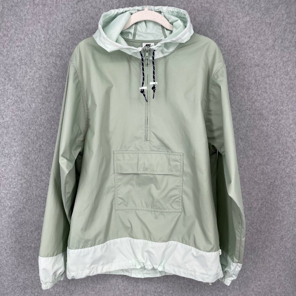 Nike SB Green and Blue Raincoat Lightweight Hooded Design